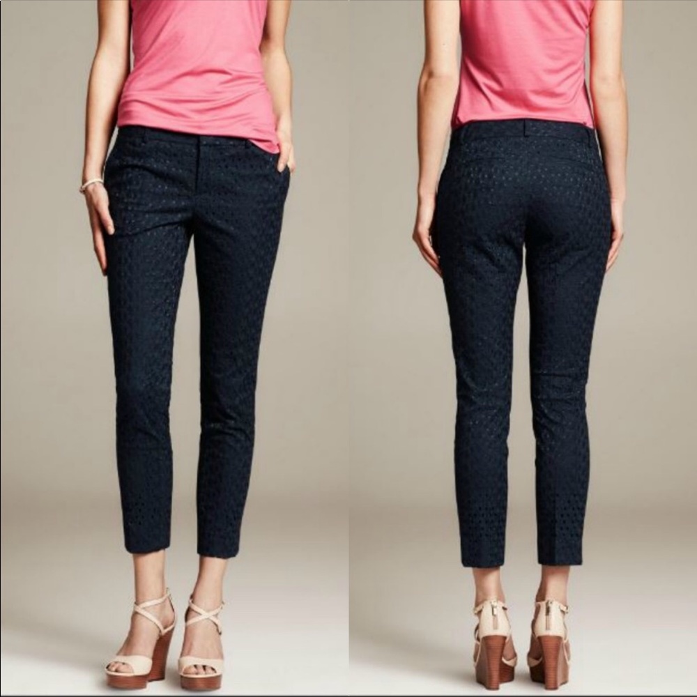 0 Banana  Republic Harrison Fit black Eyelet